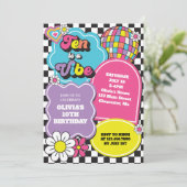 Invitation Neon 90s Retro Ten est un Anniversaire Vibe (Debout devant)