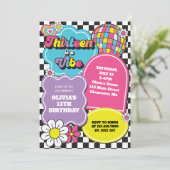 Invitation Neon 90s Retro Thirteen est un Vibe 13e anniversai (Debout devant)