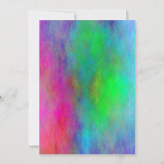 Invitation Neon Abstrait Noël (Dos)