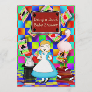 Invitation Neon Alice et Flamant rose apportent un Baby showe