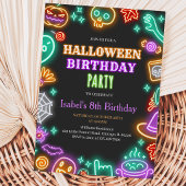 Invitation Neon Anniversaire Halloween