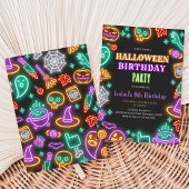 Invitation Neon Anniversaire Halloween