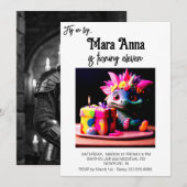 Invitation *~* Neon AP88 Baby Dragon Photo fête d'anniversair (Devant / Derrière)