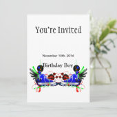 Invitation Neon Baskets des années 80 C'est ma date d'anniver (Debout devant)