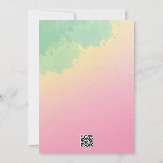 Invitation Neon Beach S'Il Vous Plaît Enregistrer Date Bachel (Dos)