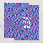 Invitation Neon Blank Wavy (Devant / Derrière)