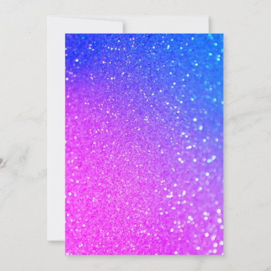 Invitation Neon brillant dans la piscine sombre fête d'annive (Dos)