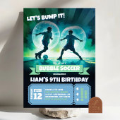 Invitation Neon Bubble Soccer Knocker Ball Anniversaire Bash