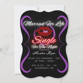 Invitation Neon Club Super Space Girl Bachelorette Party