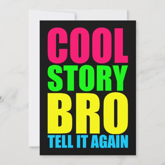Invitation Neon Cool Story Bro (Devant)