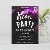 Invitation Neon Event Party Bar Club Flyer (Debout devant)