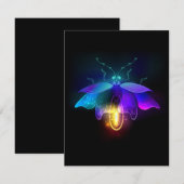 Invitation Neon Firefly sur noir (Devant / Derrière)