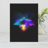 Invitation Neon Firefly sur noir (Debout devant)