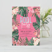 Invitation Néon floral tropical Adulte (Debout devant)