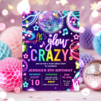 Neon Glow Crazy Disco Dance Anniversaire