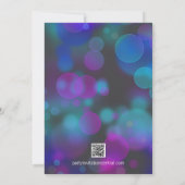 Invitation Neon Glow Dans La Fête D'Anniversaire Sombre (Dos)