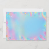 Invitation Neon Glow High Cinq Anniversaire Photo (Dos)