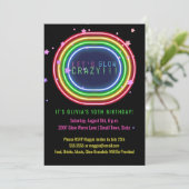 Invitation Neon Glow Party | Étoiles du parti Anniversaire de (Debout devant)