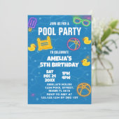 Invitation Neon Glow Pool Bash (Debout devant)