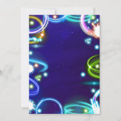 Invitation Neon Glow Retro Arcade Jeu Anniversaire (Dos)