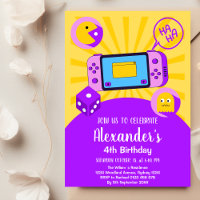 Neon Glow Retro Arcade Jeu Anniversaire
