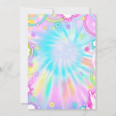 Invitation Neon Glow Tie Dye Peace Out Chiffres simples Anniv (Dos)