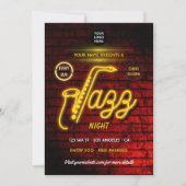 Invitation Neon Jazz Music Festival ajouter le logo invitatio (Devant)
