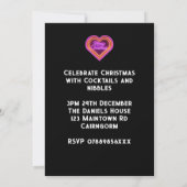 Invitation Neon Joyeux Noël Party (Dos)
