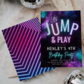Invitation Neon Jump | Trampoline Party