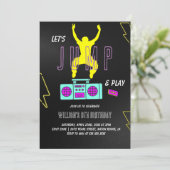 Invitation Neon Let's Jump Anniversaire de enfant Party (Debout devant)