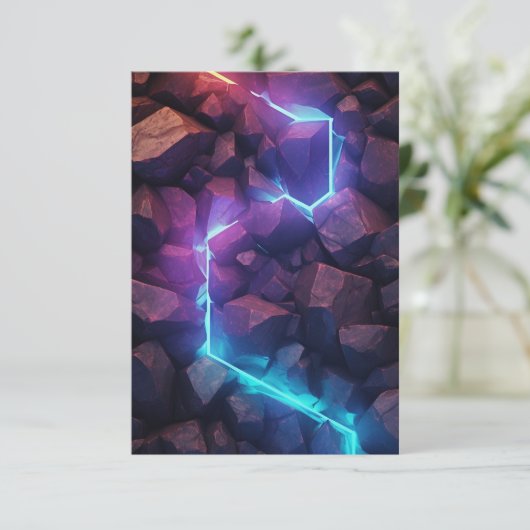 Invitation Neon Light Rocks (Debout devant)