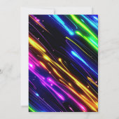 Invitation Neon Lights brillant amusant Unicorn Anniversaire (Dos)