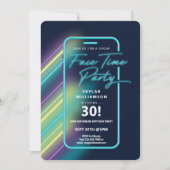 Invitation Neon Nightlife Vibe en ligne Groupe Vidéo Conversa (Devant)