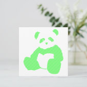 Invitation neon panda (Debout devant)