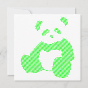 Invitation neon panda