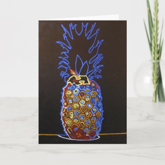 Invitation Neon Pineapple Greeting Card / Invite (Devant)