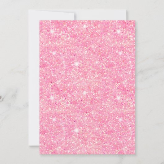 Invitation Neon Pink et Gold Sparkling Party (Dos)