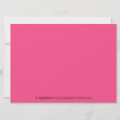 Invitation Neon Pink & Green Bowling Anniversaire Totalement (Dos)