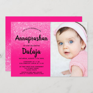 Invitation Neon pink parties scintillant sombre scénario phot