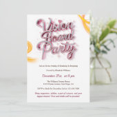 Invitation Neon Pink Vision Board Manifestation Party (Debout devant)