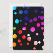 Invitation Neon Pois pour la fête du 70e anniversaire (Dos)