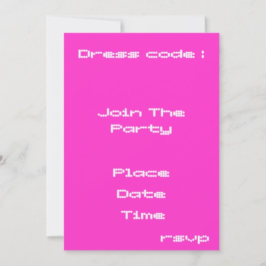 Invitation Neon rose (Dos)