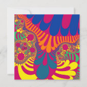 Invitation Neon rose arc-en-ciel (Devant)