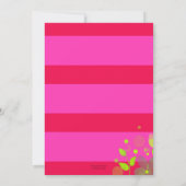 Invitation Neon Rose Rouge Floral Graduation (Dos)