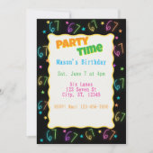 Invitation Neon Six Seven Anniversaire (Devant)