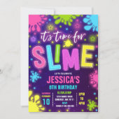 Invitation Neon Slime Party (Devant)