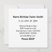 Invitation Neon Spiral Psychédélique Art Décoratif Abstrait (Dos)