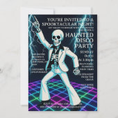 Invitation Neon Style Retro Disco Halloween (Devant)