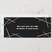 Invitation Neon Sweet 16 Anniversaire Glow Party (Dos)