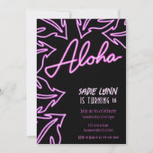 Invitation Neon Tropical Hawaiian Seizième anniversaire (Devant)